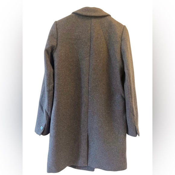 Zara TRF Trafaluc Wool Blend Women’s Outerwear Grey Coat, Size - Small - Picture 2 of 14